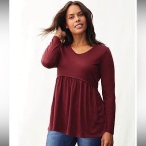 Matilda Jane Alisa Long Sleeve Baby Doll Top - Size Medium